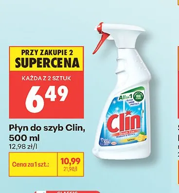 Płyn do szyb Clin promocja w Biedronka