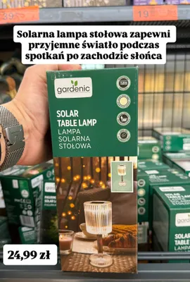 Solarna lampa stołowa promocja w Biedronka