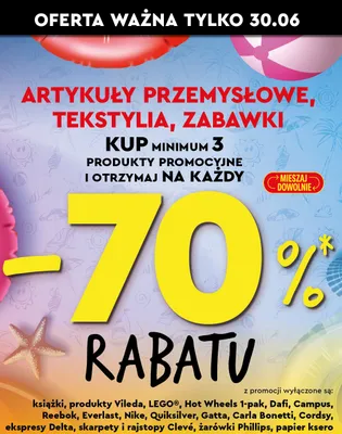 Art. przemysłowe, tekstylia, zabawki promocja w Biedronka