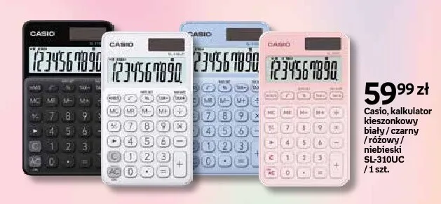 Kalkulator kieszonkowy Casio SL-310UC czarny promocja w Empik