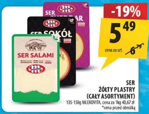 Ser żółty plastry promocja w Arhelan