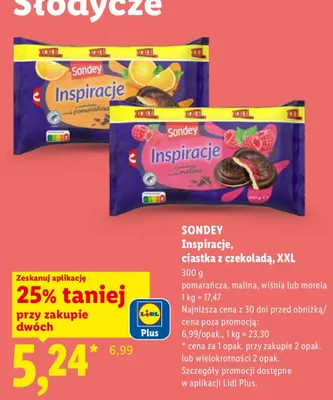 Ciastka z czekoladą Inspiracje, XXL wiśnia promocja w Lidl