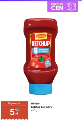Ketchup bez cukru Winiary promocja w Dino