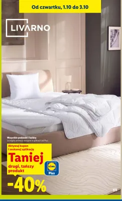 Poduszki i kołdry Livarno promocja w Lidl