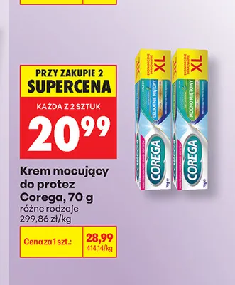 Krem mocujący do protez Corega promocja w Biedronka