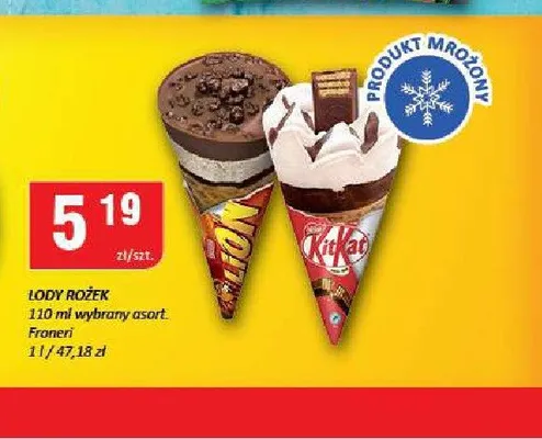 Lody Rożek Froneri promocja w Chorten