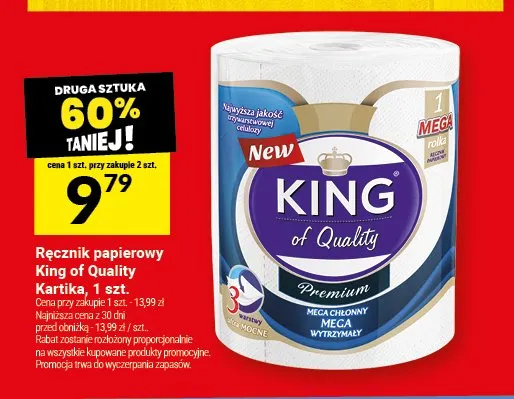 Ręcznik papierowy King of Quality Kartika promocja w Twój Market