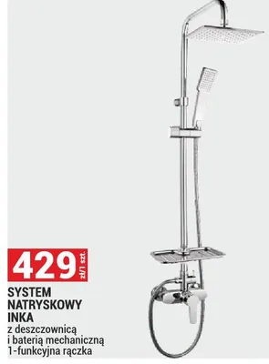 System natryskowy Inka z deszczownicą i baterią mechaniczną, 1-funkcyjna rączka promocja w Merkury Market