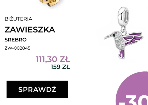 Zawieszka srebro ZW-002845 promocja w Dzień Dziecka