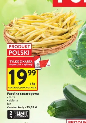 Fasolka szparagowa żółta polska promocja w Intermarche