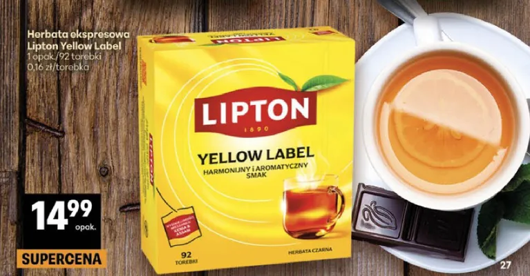 Herbata ekspresowa Lipton Yellow Label promocja w Delikatesy Centrum