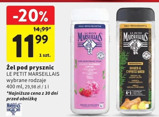 Żel pod prysznic wybrane rodzaje promocja w Intermarche