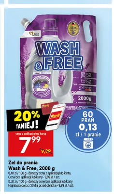 Żel do prania Wash & Free promocja w Twój Market
