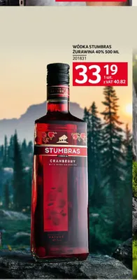 Wódka Stumbras żurawina 40% promocja w Selgros