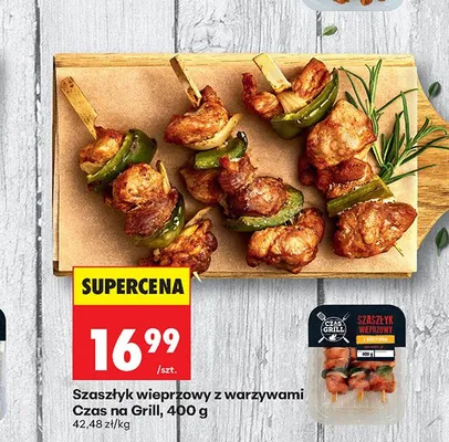 Szaszłyk wieprzowy z warzywami Czas na Grill promocja w Biedronka