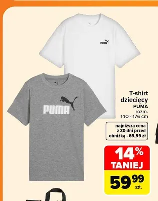 T-shirt dziecięcy Puma promocja w Carrefour