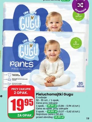 Pieluchomajtki Gugu promocja w Dino
