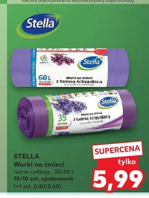 Worki na śmieci Stella z taśmą ściągającą 35 l promocja w Kaufland