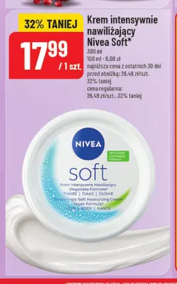 Krem intensywnie nawilżający Nivea Soft promocja w POLOmarket