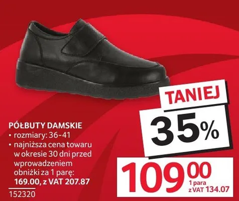 Półbuty damskie promocja w Selgros