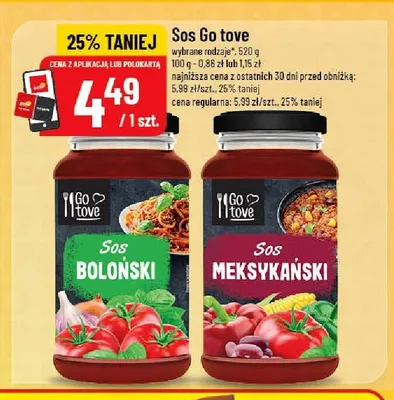 Sos meksykański Go tove promocja w POLOmarket