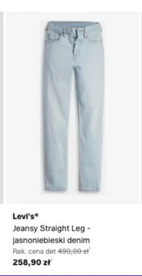 Jeansy damskie Levi's Straight Leg jasnoniebieski denim promocja w Lounge by Zalando