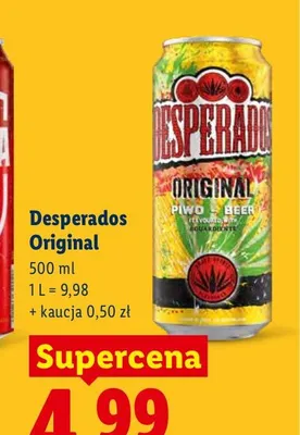 Piwo Desperados Original promocja w Lidl