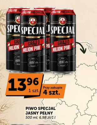 Piwo Specjal Jasny Pełny 4-pak 500 ml promocja w ABC