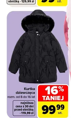 Kurtka dziewczęca TEX promocja w Carrefour