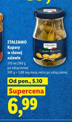 Kapary w słonej zalewie Italiamo promocja w Lidl