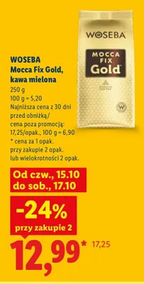 Kawa mielona Woseba Mocca Fix Gold promocja w Lidl