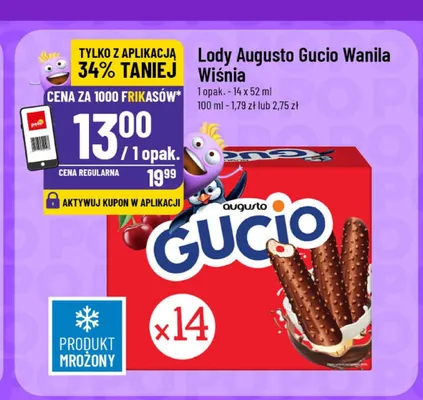 Lody Augusto Gucio Wanila Wiśnia promocja w POLOmarket