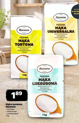 Mąka pszenna uniwersalna Mamone promocja w Netto