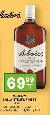 Whisky Ballantine's Finest 40% vol. promocja w Twój Market
