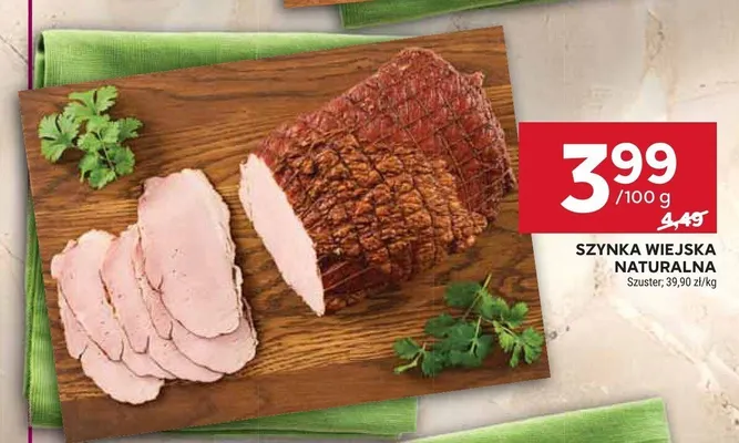 Szynka wiejska naturalna Szuster promocja w Stokrotka