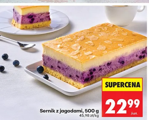 Sernik z jagodami promocja w Biedronka