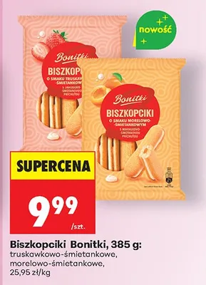 Biskzopciki truskawkowo-śmietankowe promocja w Biedronka