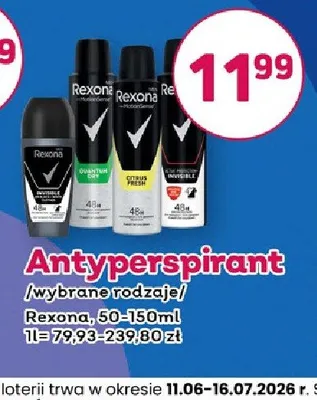 Antyperspirant Rexona Men promocja w Bliski