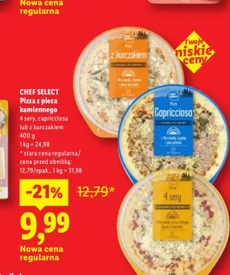 Pizza z pieca kamiennego capricciosa Chef Select promocja w Lidl