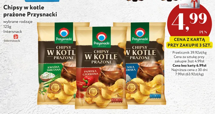 Chipsy w kotle prażone sól morska Przysnacki promocja w Market Point