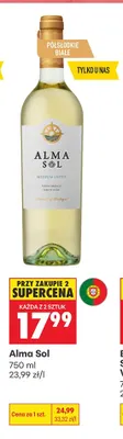 Wino czerwone Alma Sol promocja w Biedronka