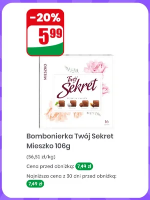 Bombonierka Twój Sekret Mieszko promocja w Dino