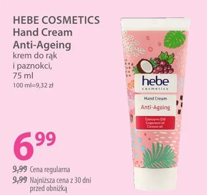 Krem do rąk i paznokci Anti-Ageing promocja w Hebe