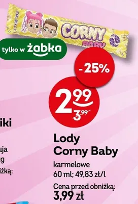 Lody Corny Baby karmelowe promocja w Żabka