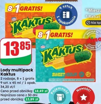 Lody multipack  promocja w Dino