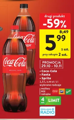 Napój gazowany Coca-Cola promocja w Intermarche