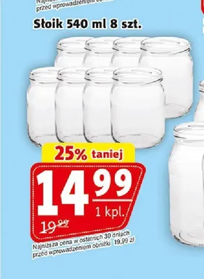 Słoik 540 ml 8 szt. promocja w Prim Market