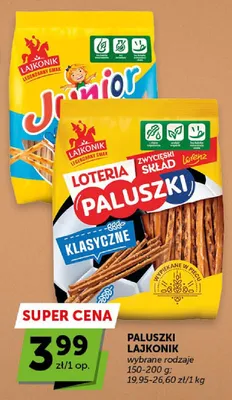 Paluszki Lajkonik Klasyczne promocja w Groszek