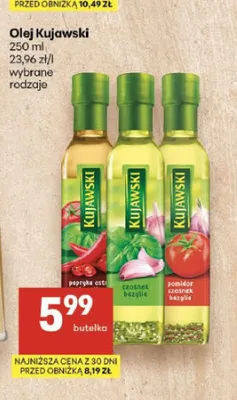 Olej Kujawski z papryką ostrą promocja w Delikatesy Centrum