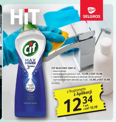 Mleczko Cif promocja w Selgros